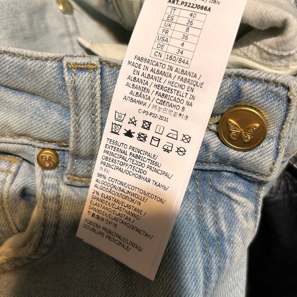 NWT “BLUMARINE” FLARE JEANS/40IT TALL/MID-HIGH RISE/LIGHT BLUE/GORGEOUS! - Picture 9 of 11